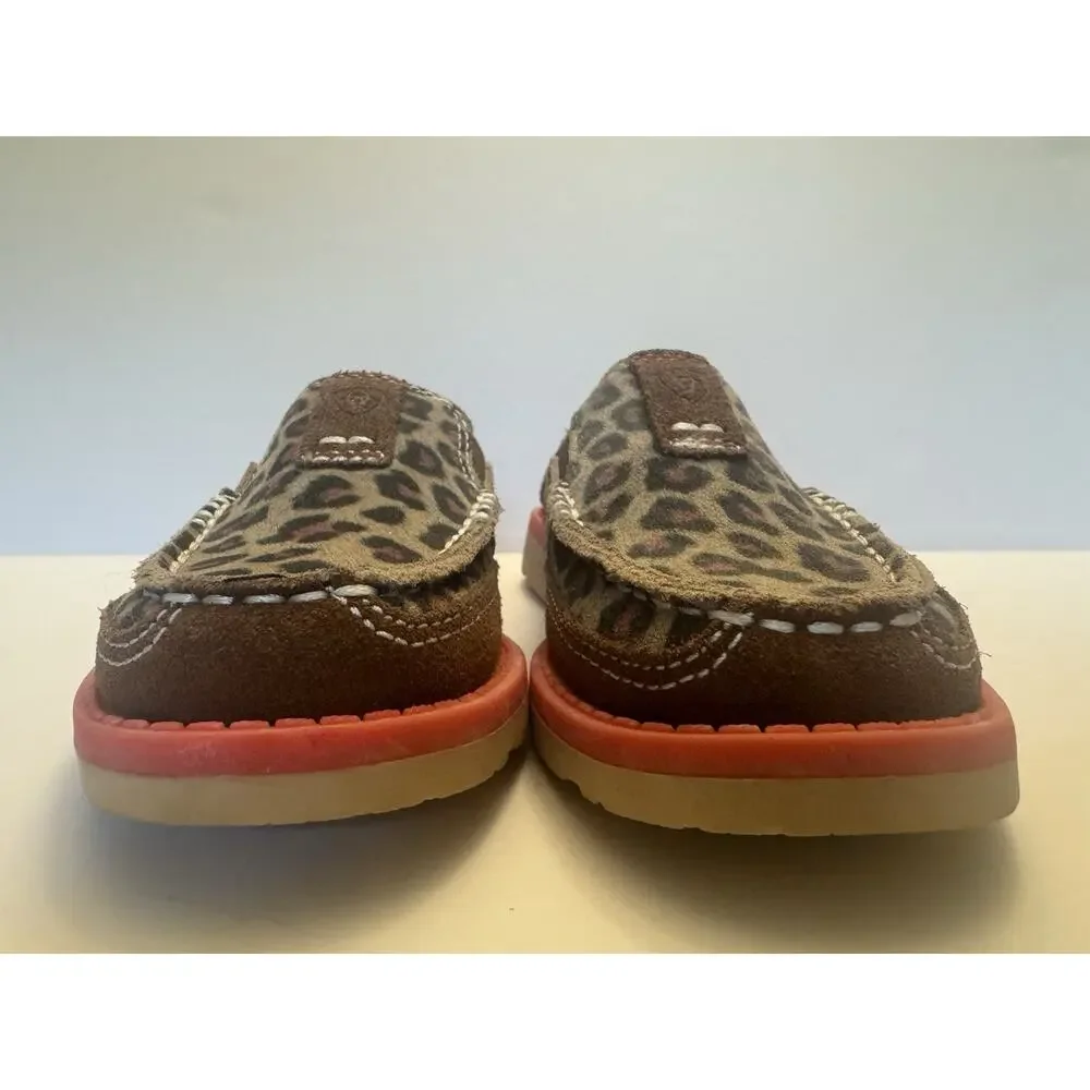 Ariat Kids Size 9 Leopard Print Cruiser Slip On Loafers Brown Pink Shoes
